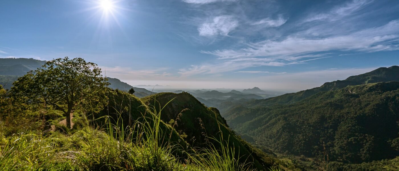 Misty highlands in Sri Lanka, adventure tour